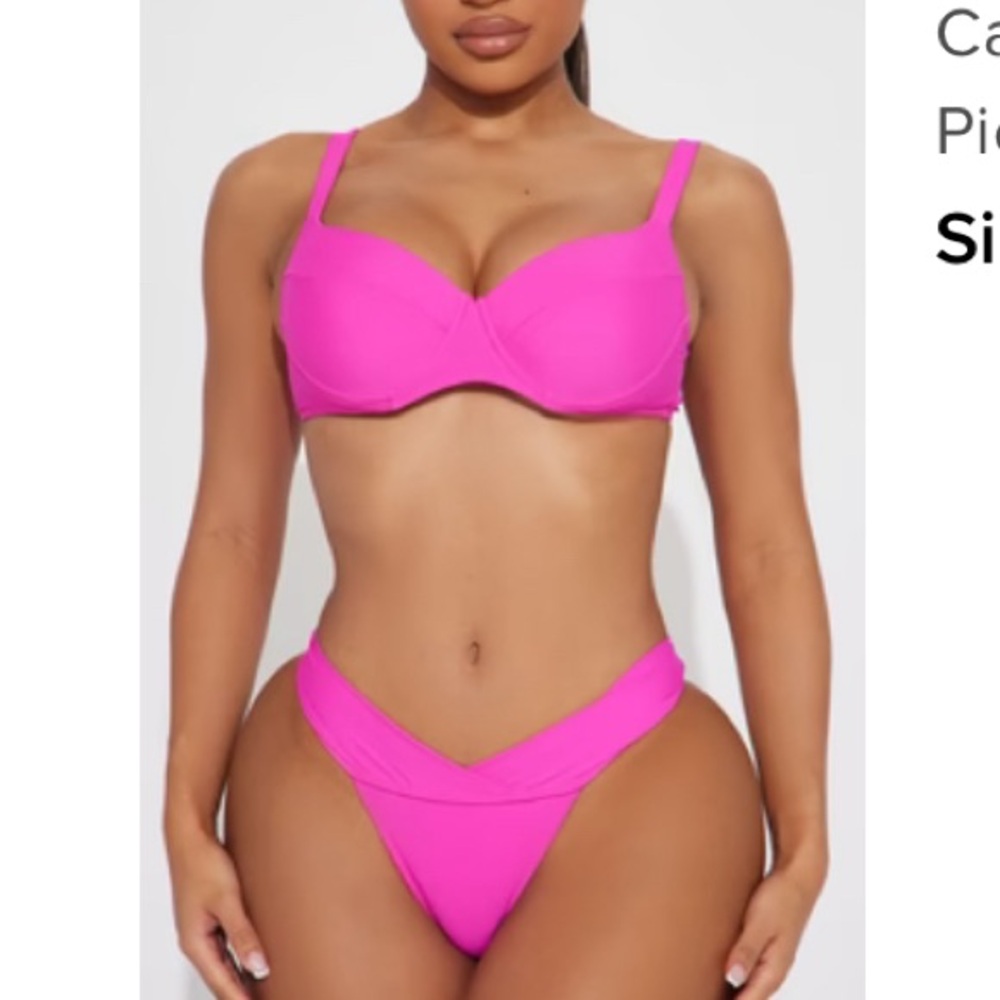 Capri Underwire 2 Piece Bikini - Hot
Pink
2X